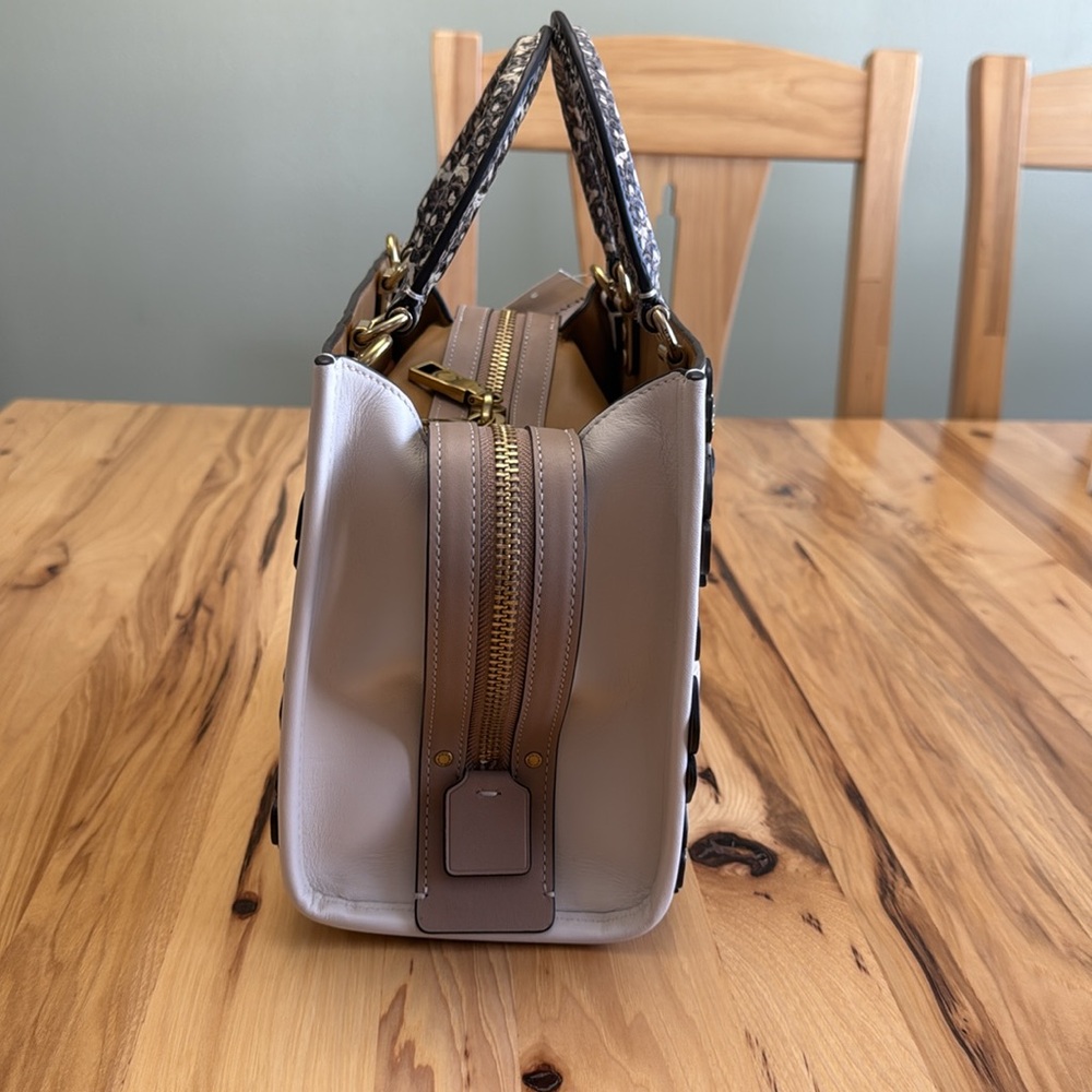 Rogue Bag 25 In Colorblock With Tea Rose And Snakeskin Detail NWT - Picture 4 of 14